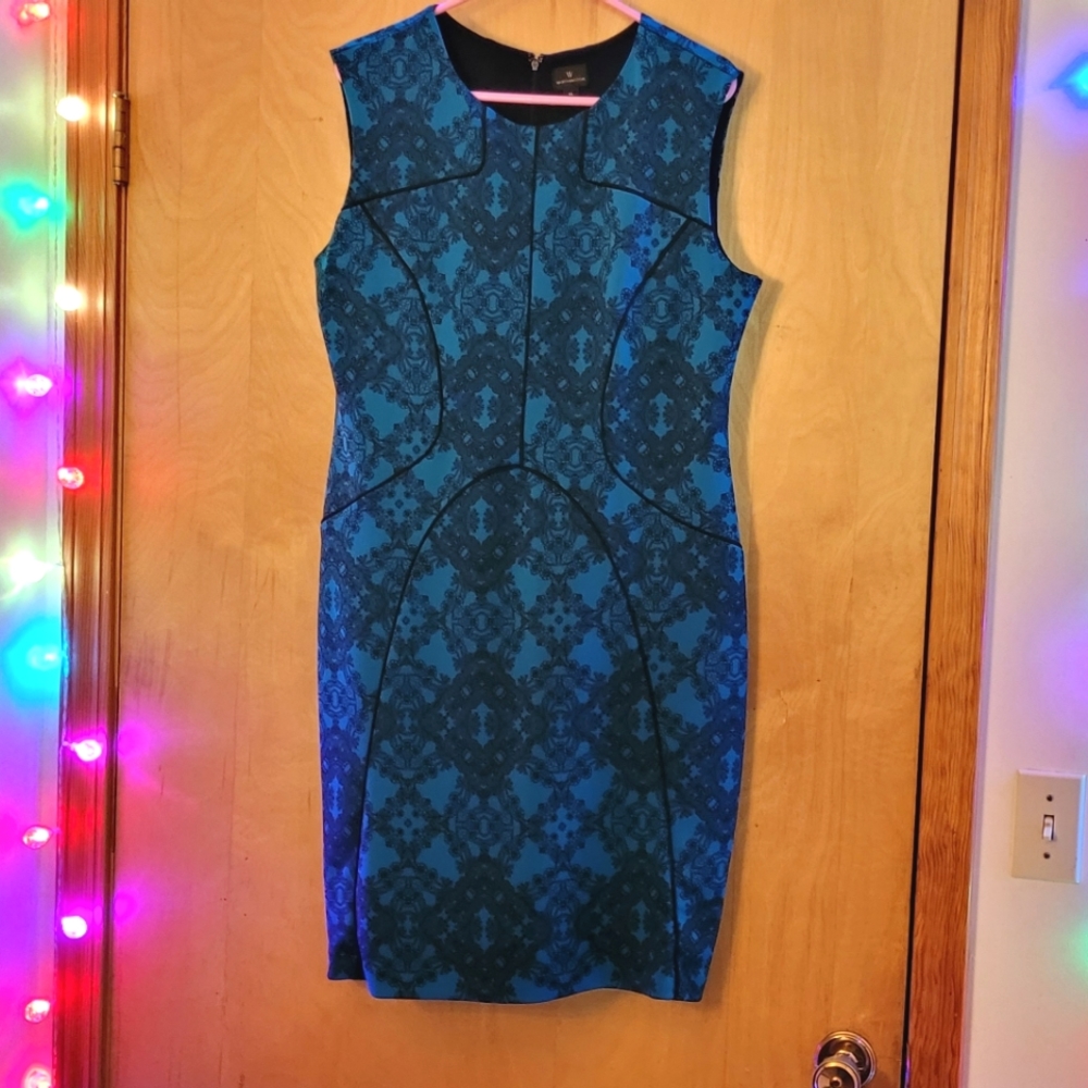 Black & Blue Pattern Dress